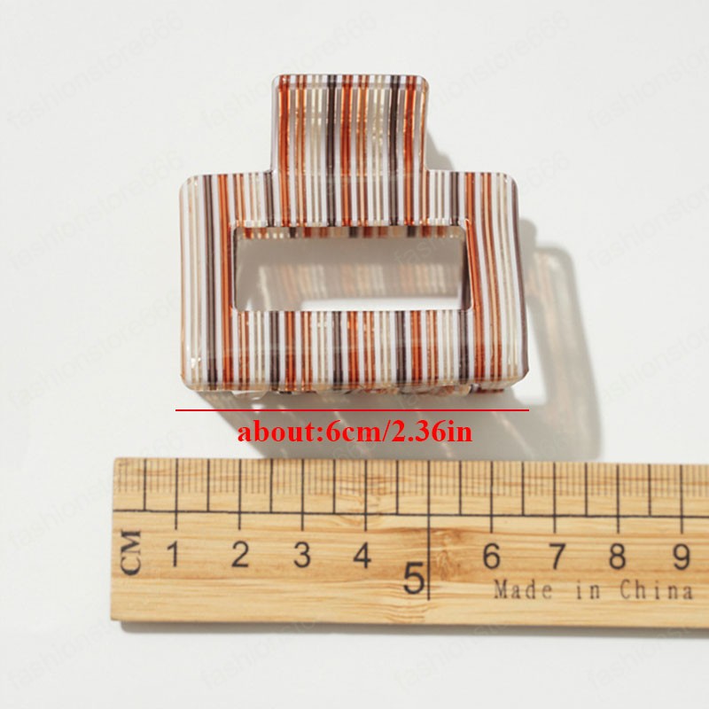 Square Acrylic Hairpin Hair Claws Acetic Acid Hairpins Geometric Hair Clamps Cilp For Women Girls Headwear