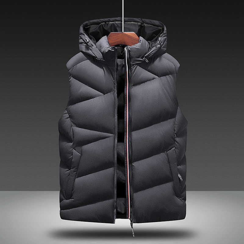 Mens jacket sleeveless vest winter Jackets warm Down Vests Casual Coats Male Hooded Vest Men Waistcoat Zipper Windbreaker Coat 211022, Gray
Mens jacket sleeveless vest winter Jackets warm Down Vests Casual Coats Male Hooded Vest Men Waistcoat Zipper Windbreaker Coat 211022, Gray