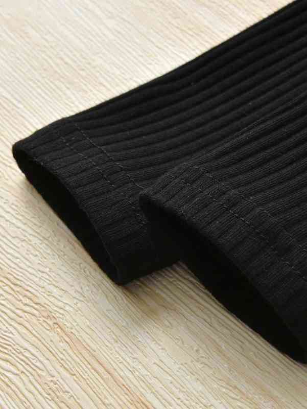 Baby Ribbed Knit Top & Pinafore Jumpsuit SHE