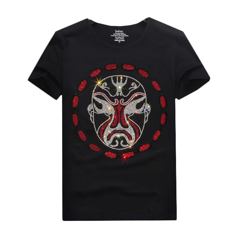 Summer Rhinestone Designs T Shirt for Women Short Sleeve Slim Fit Tops Casual - Vintage Hot Drilling Printing Shirts, Unisex, 9030
Summer Rhinestone Designs T Shirt for Women Short Sleeve Slim Fit Tops Casual - Vintage Hot Drilling Printing Shirts, Unisex, 9030