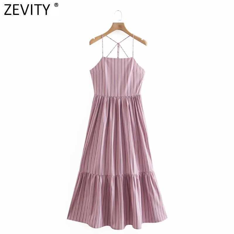 Zevity Women Sexy Contrast Color Striped Print Pleats Sling Midi Dress Female Chic Side Zipper Summer Camisole Vestido DS8236 210603, As pic ds8236ld
Zevity Women Sexy Contrast Color Striped Print Pleats Sling Midi Dress Female Chic Side Zipper Summer Camisole Vestido DS8236 210603, As pic ds8236ld