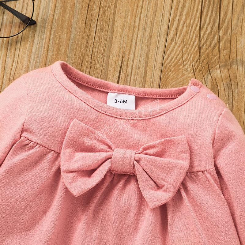 Baby Girls Clothing Set Dress Tops+Hedgehog Trousers Fall 2021 Latest Kids Boutique Clothes 0-2T Infant Toddlers Long Sleeves Suits Cute