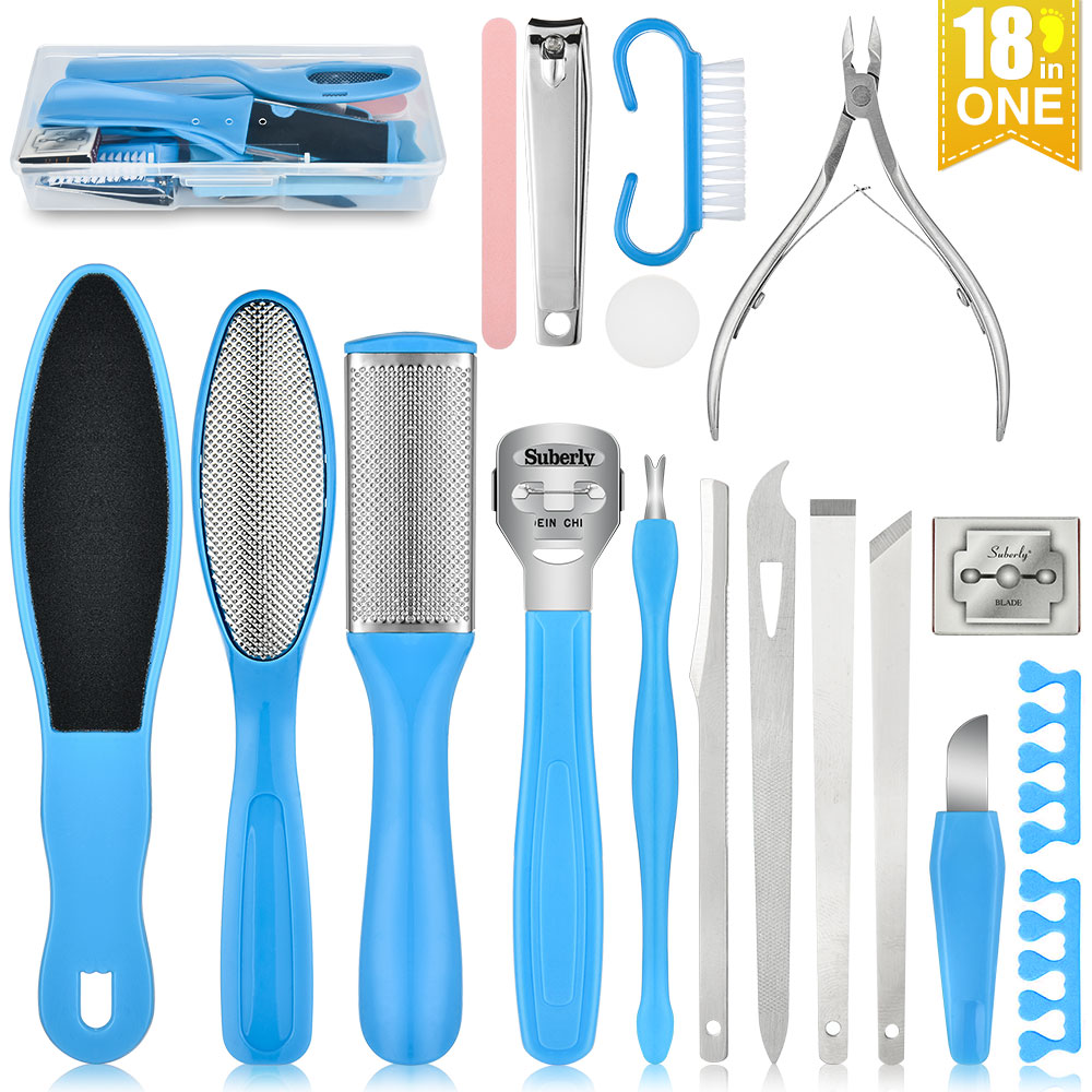 EPACK 18Pcs/Set Manicure Foot Care File Set Dead Hard Skin Callus Remover Scraper Pedicure Rasp Tools Feet Care Tool Kit Stainless от DHgate WW