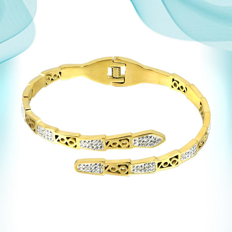 Bangle Bracelets For Women Stainless Steel Golden Plated Jewelry Fashion Hollow-Carved Design Bangles Luxury Quality Accessories
Bangle Bracelets For Women Stainless Steel Golden Plated Jewelry Fashion Hollow-Carved Design Bangles Luxury Quality Accessories