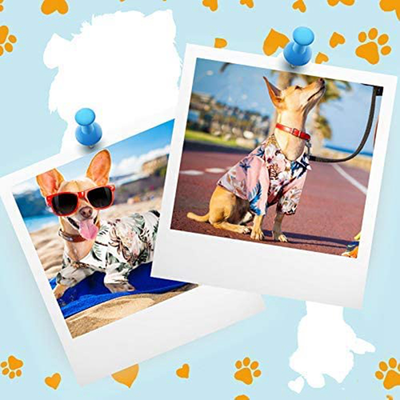 Pet Summer T-Shirts Hawaii Style ral Apparel Hawaiian Sublimation Printed Dog Shirt Breathable Cool Clothes Beach Seaside Puppy Sweatshirt for Small D