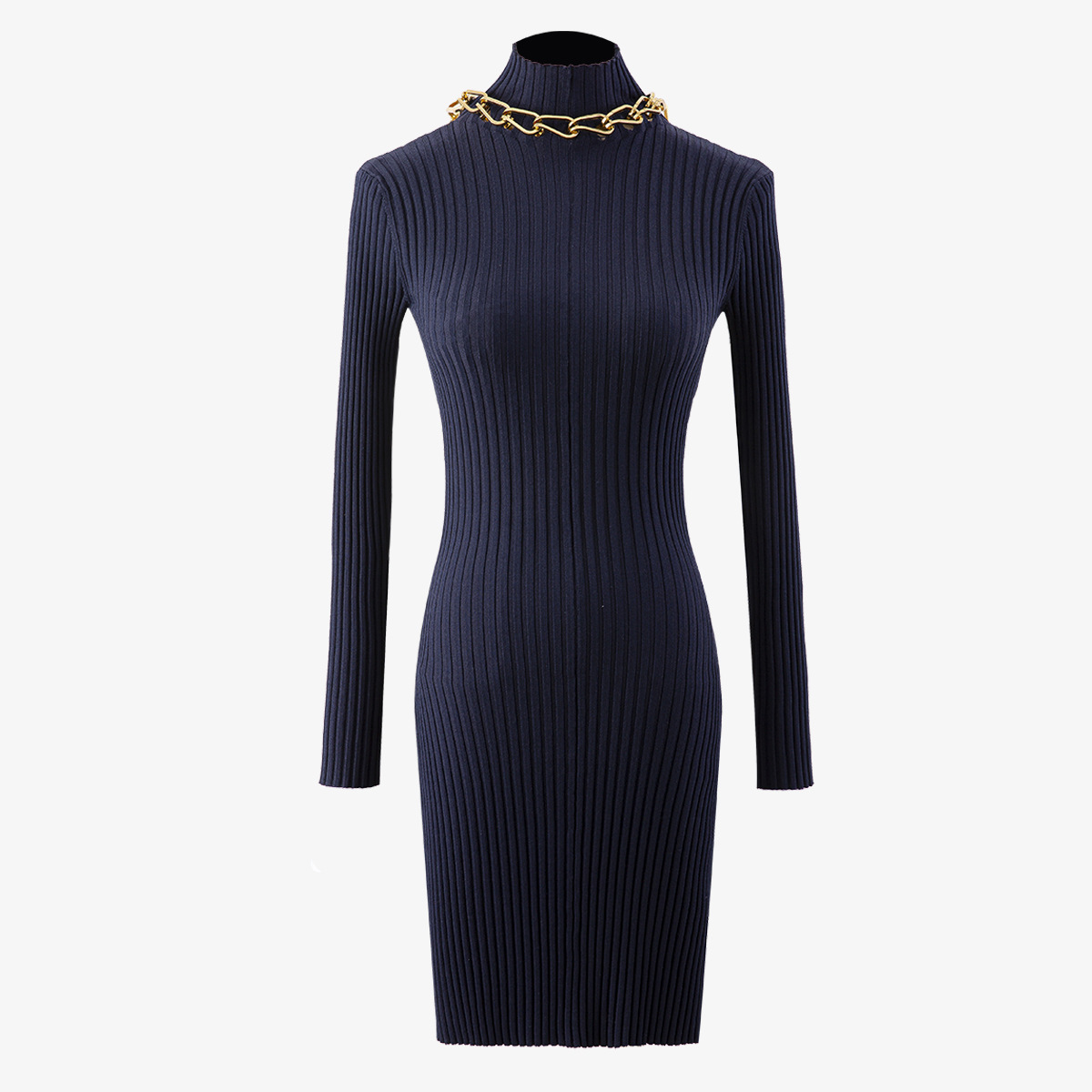 New Sexy Women Runway Dresses Long Sleeve Knit Slim Dress High Quality Female Gold Chains Sheath Bodycon Long Milan Runway Party Dresses M04, Black
New Sexy Women Runway Dresses Long Sleeve Knit Slim Dress High Quality Female Gold Chains Sheath Bodycon Long Milan Runway Party Dresses M04, Black