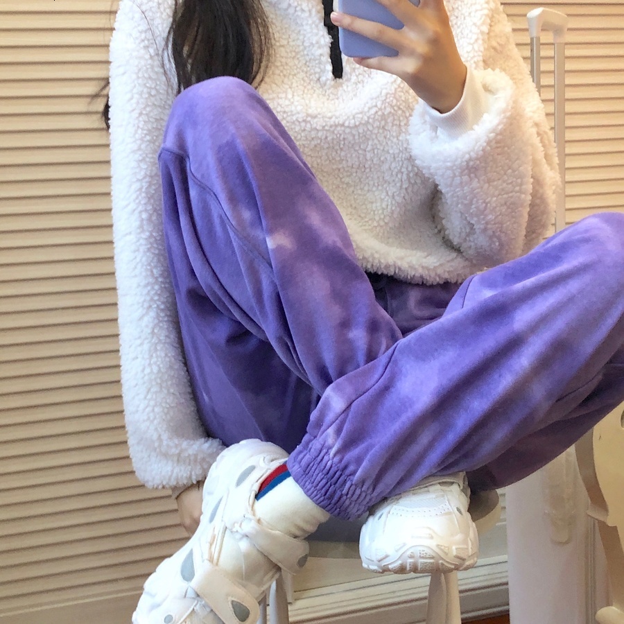 2021 New Winter Fleece Vintage Purple Drawstring Sweatpants Women Harajuku Teen Girls Casual Plus Size Elastic Waist Sport Harem Pants Qsgl
2021 New Winter Fleece Vintage Purple Drawstring Sweatpants Women Harajuku Teen Girls Casual Plus Size Elastic Waist Sport Harem Pants Qsgl