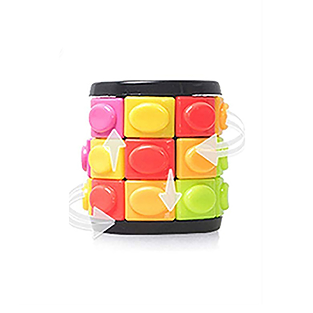 Rotate Slide 3D Puzzle Cube Magic Cylinder Tangram Fidget Toys 3 Layers Anti Stress IQ Fit Cognitive Educational Games Birthday Gifts for Kids Adults 