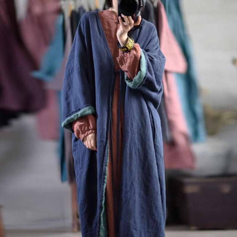 Johnature Autumn Winter Loose Plus Size Women Lace Up Cardigan Windbreaker 2021 New Cotton Linen Comfortable All-match Long Coat, Blue
Johnature Autumn Winter Loose Plus Size Women Lace Up Cardigan Windbreaker 2021 New Cotton Linen Comfortable All-match Long Coat, Blue