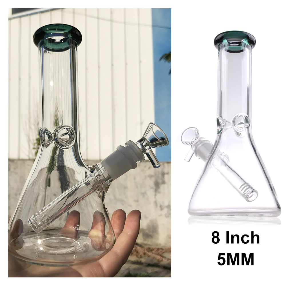 8 inch Thick Glass Beaker Base Ice Bong Colored Mouthpiece Hookahs Dab Oil Rig Bubbler Mini Water Pipe with 14mm Bowl
8 inch Thick Glass Beaker Base Ice Bong Colored Mouthpiece Hookahs Dab Oil Rig Bubbler Mini Water Pipe with 14mm Bowl