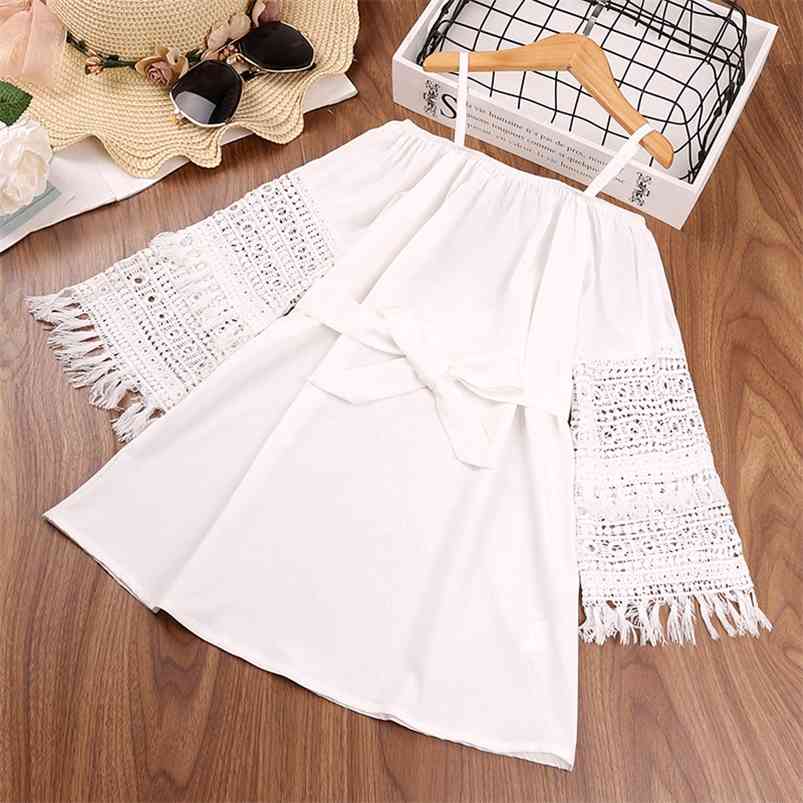 Autumn Winter Arrivals Dress Long Sleeve Slash Neck Tassel White Solid Cute Sweet Girls Baby Vestidos 18M-6T 210629
Autumn Winter Arrivals Dress Long Sleeve Slash Neck Tassel White Solid Cute Sweet Girls Baby Vestidos 18M-6T 210629