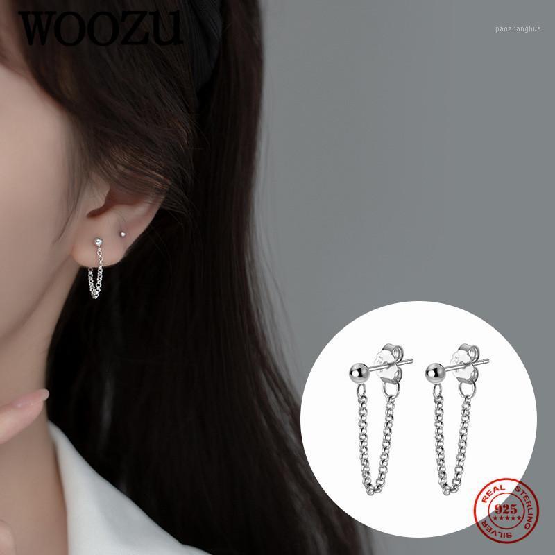 Stud WOOZU Real 925 Sterling Silver European Creativity Cuban Link Chain Earrings For Women Elegant Punk Piercing Jewelry Gift, Golden;silver
Stud WOOZU Real 925 Sterling Silver European Creativity Cuban Link Chain Earrings For Women Elegant Punk Piercing Jewelry Gift, Golden;silver