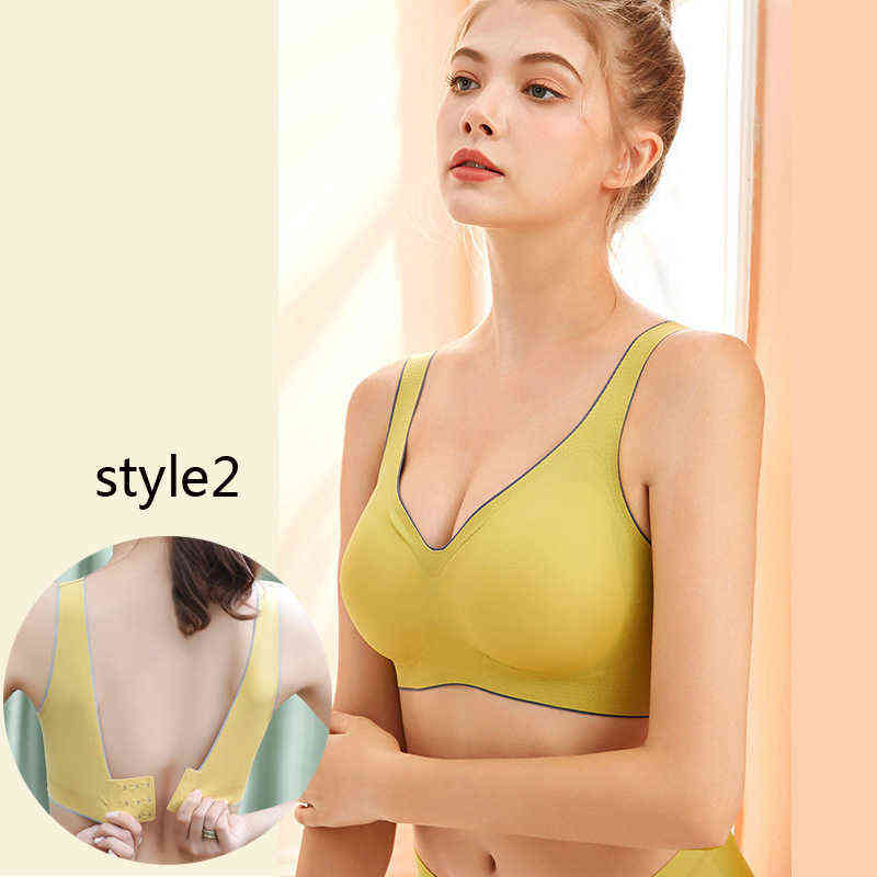 3pcs Latex Plus Size Push Up Bralette Seamless Bras For Women Brassiere Bra Vest Gathers Shock-Proof Pad 211217