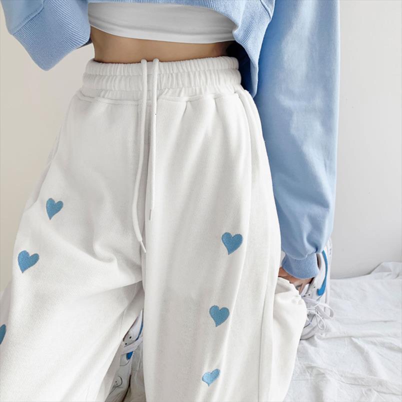 love embroidery casaul white sweatpants womens pant spring black high waist harem pants female streetwear sports loose long joggers, Black;white
love embroidery casaul white sweatpants womens pant spring black high waist harem pants female streetwear sports loose long joggers, Black;white