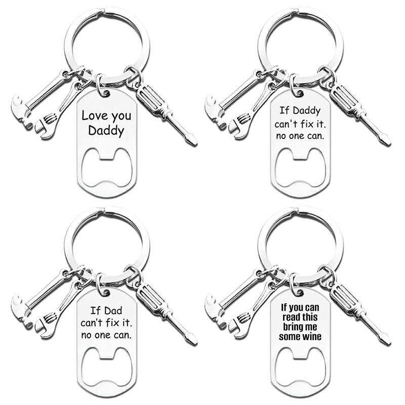 Metal Keychain Charm Bottle Opener Key Chain Ring Pendant Gift for Father's Day Holiday Gifts For Elders Men's Gadgets Keyfob
Metal Keychain Charm Bottle Opener Key Chain Ring Pendant Gift for Father's Day Holiday Gifts For Elders Men's Gadgets Keyfob