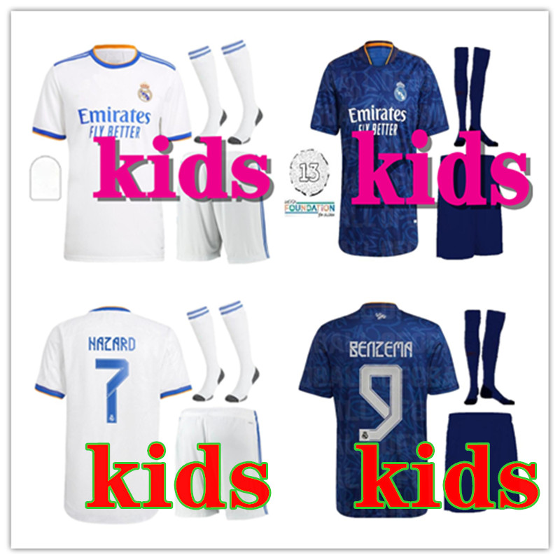 21 22 Real Madrid Soccer Jerseys kids kits 2021 2022 BENZEMA HAZARD ALABA Casemira ASENSIO VINICUS JR MODRIC KROOS child boys football shirt sets uniforms, 21/22 home
21 22 Real Madrid Soccer Jerseys kids kits 2021 2022 BENZEMA HAZARD ALABA Casemira ASENSIO VINICUS JR MODRIC KROOS child boys football shirt sets uniforms, 21/22 home