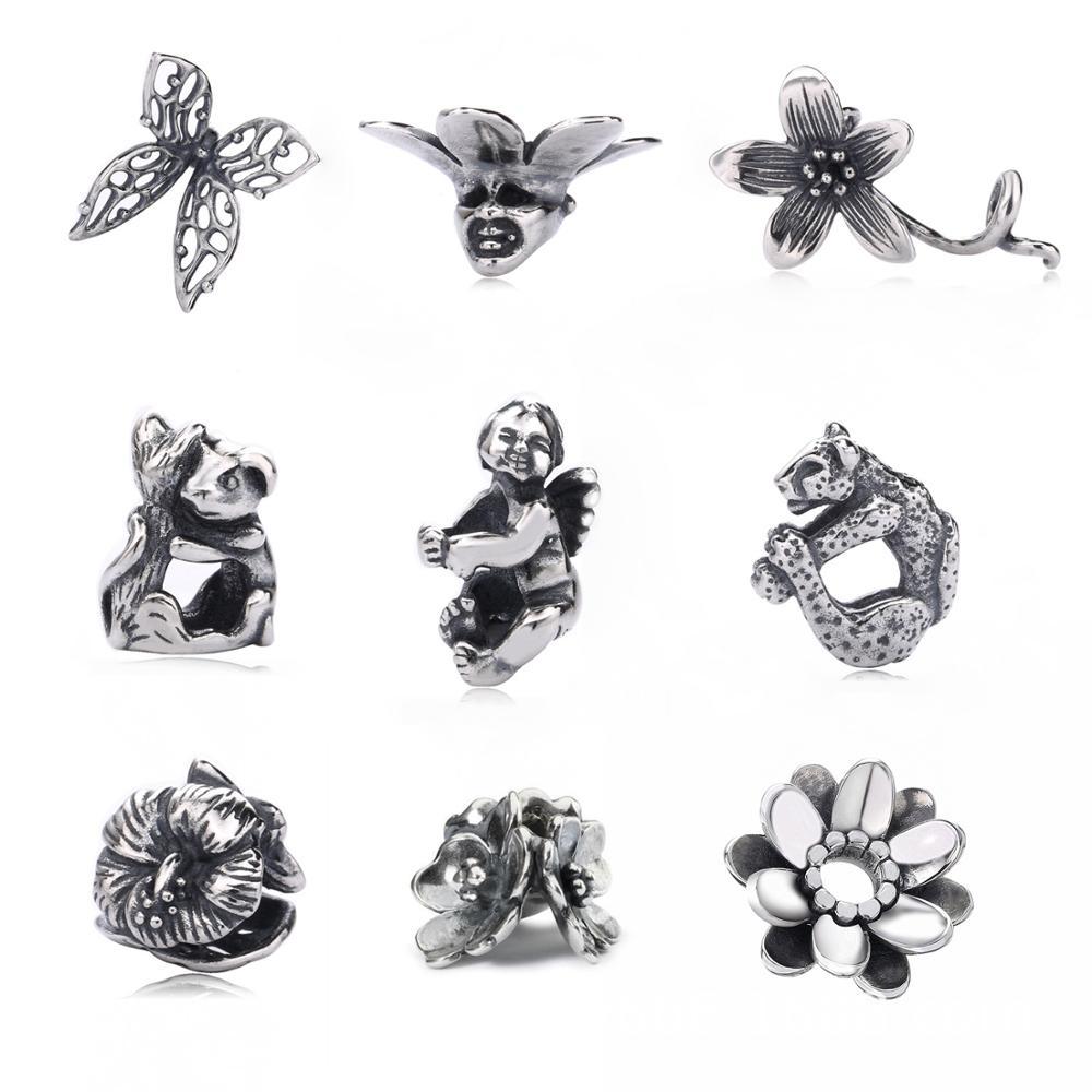 YinDX 925 Sterling Silver Beaded Retro Series Butterfly Flower Beads Suitable For Feminine Charm Bracelet DIY Jewelry Making Q0531
YinDX 925 Sterling Silver Beaded Retro Series Butterfly Flower Beads Suitable For Feminine Charm Bracelet DIY Jewelry Making Q0531