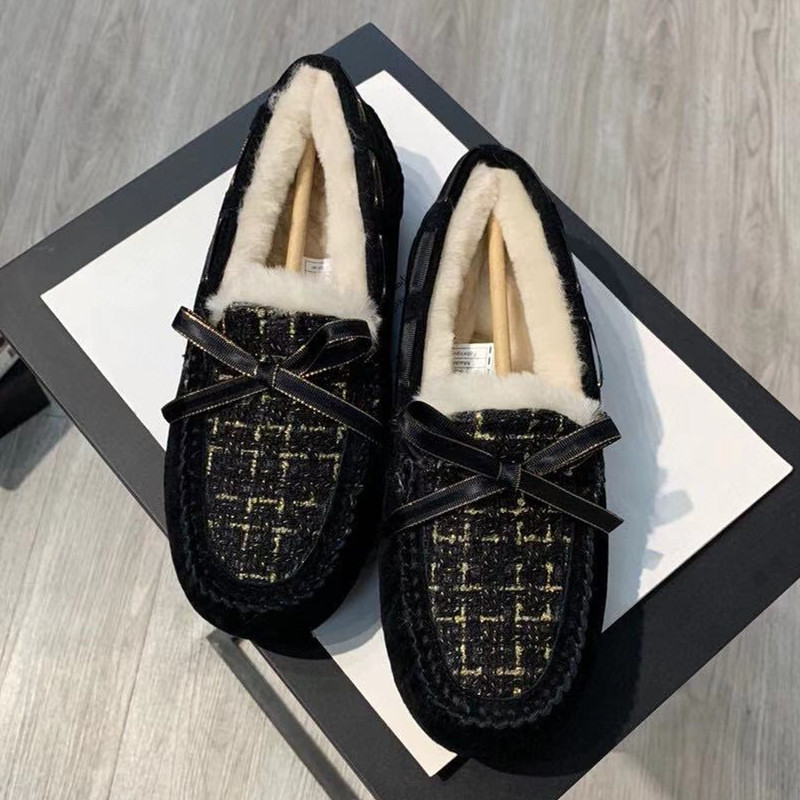 Mixed Colors Tweed Loafers for Women Wool Casual Shoes Butterfly Knot Flats Winter Female Shoes Slippers Ladies Luxury Brand, Black
Mixed Colors Tweed Loafers for Women Wool Casual Shoes Butterfly Knot Flats Winter Female Shoes Slippers Ladies Luxury Brand, Black
