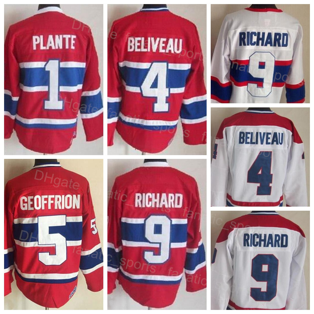Men Retro Ice Hockey 1 Jacques Plante Jersey Vintage 5 Bernie Geoffrion 9 Maurice Richard 4 Jean Beliveau CCM 16 Henri Richard 23 Bob Gainey 26 Mats Naslund JiaNaDaRen, 1 red
Men Retro Ice Hockey 1 Jacques Plante Jersey Vintage 5 Bernie Geoffrion 9 Maurice Richard 4 Jean Beliveau CCM 16 Henri Richard 23 Bob Gainey 26 Mats Naslund JiaNaDaRen, 1 red