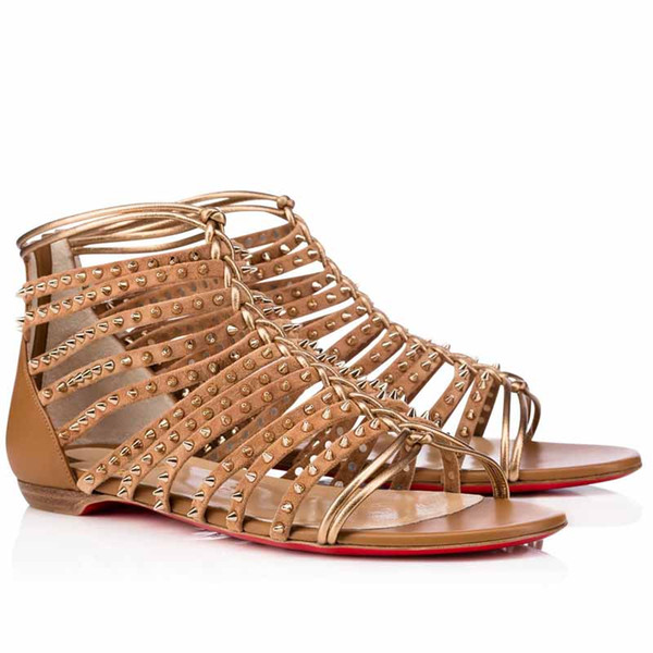 Summer Style Red Soles Shoes flat Heels For Women Red Bottom Millaclou Flat Black Leather Sandals RED SOLES SPIKES Gladiator Shoes, Colour 2
Summer Style Red Soles Shoes flat Heels For Women Red Bottom Millaclou Flat Black Leather Sandals RED SOLES SPIKES Gladiator Shoes, Colour 2