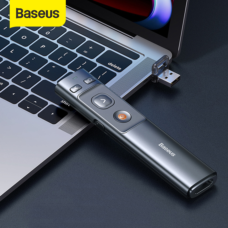Baseus 2.4GHz Wireless Presenter Remote Controller Red Laser Pen USB Control Pen For Mac Win 10 8 7 XP Projector PowerPoint PPT
Baseus 2.4GHz Wireless Presenter Remote Controller Red Laser Pen USB Control Pen For Mac Win 10 8 7 XP Projector PowerPoint PPT