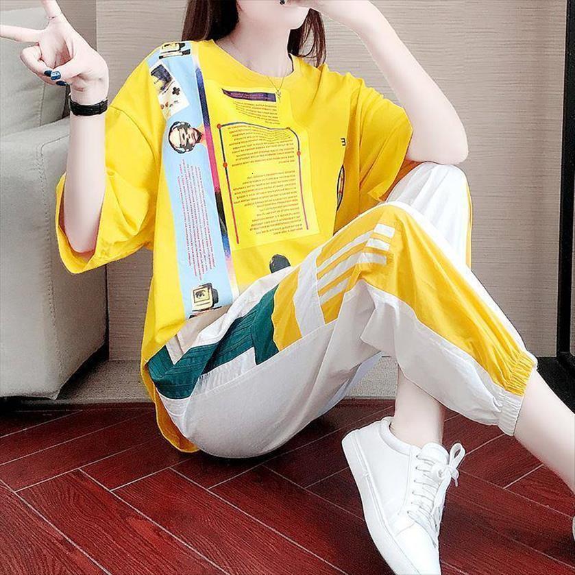 tracksuit trouser suits sports outfit womens pants leisure summer fashion brand loose thin korean short sleeve two piece set, White
tracksuit trouser suits sports outfit womens pants leisure summer fashion brand loose thin korean short sleeve two piece set, White