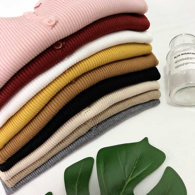 Spring Button V Neck Sweater Women Basic Slim Knitted Pullover s And Pullovers Knit Jumper Ladies 210914