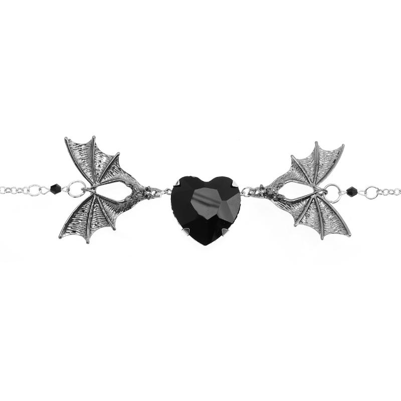Pendant Necklaces Stylish Alloy Bat Wing Crystal Necklace Fashion Neck Ornament