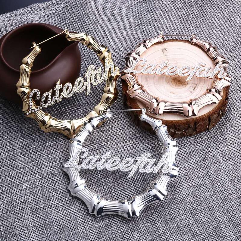 Hoop & Huggie Lateefah Customize Stainless Steel Bamboo Name Earring With Personality Letter Custom Statement Words Jewelry
Hoop & Huggie Lateefah Customize Stainless Steel Bamboo Name Earring With Personality Letter Custom Statement Words Jewelry