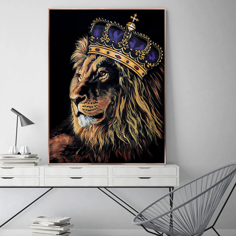 Graffiti Lion Canvas Painting Wall Art Pictures For Living Room Animal Posters And Prints Modern Colorful Home Decor No Frame