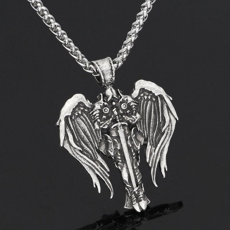 Pendant Necklaces Wing Vikings Necklace For Male Fashion Metal Chain Choker Ancient Silver Plated Vintage Jewelry Mens Boys
Pendant Necklaces Wing Vikings Necklace For Male Fashion Metal Chain Choker Ancient Silver Plated Vintage Jewelry Mens Boys