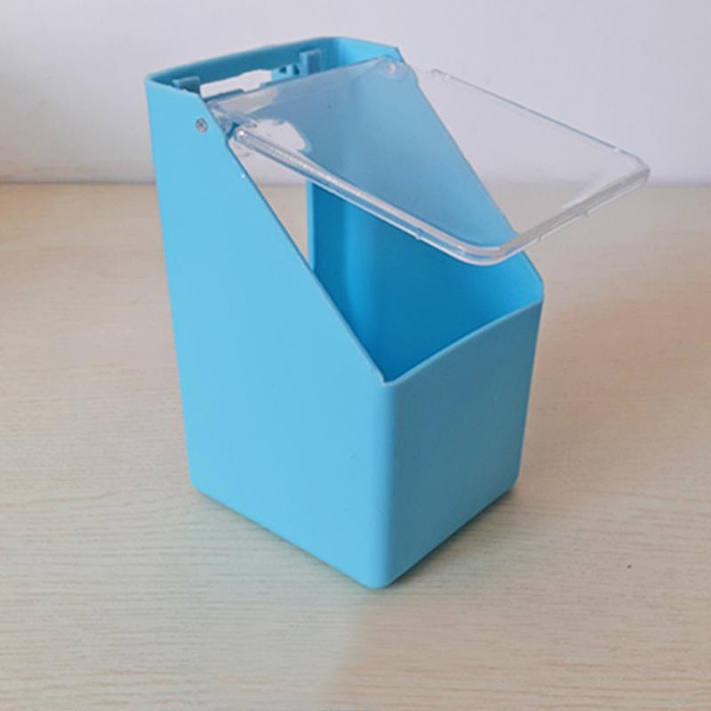 Other Bird Supplies Feeder For Parrots Pigeon Budgie Outdoor Plastic Feeding Bowl Box Anti Splash Cage Drink Water Yellow Blue