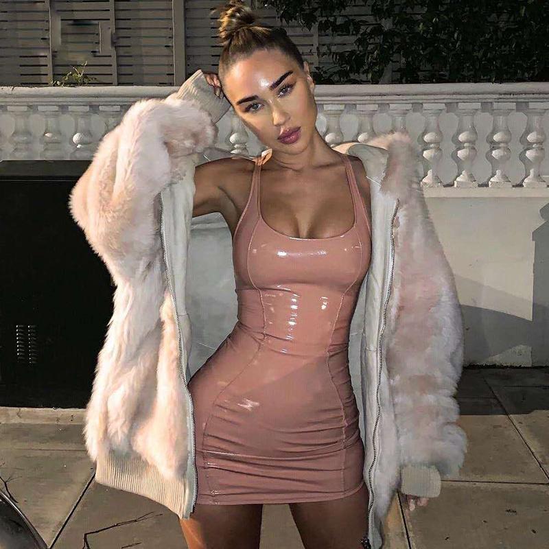 Casual Dresses Mini Summer Dress 2021 Sexy PU Leather Sleeveless Woman Party Night Club Wear Tight Neon Pink Bodycon, Black
Casual Dresses Mini Summer Dress 2021 Sexy PU Leather Sleeveless Woman Party Night Club Wear Tight Neon Pink Bodycon, Black