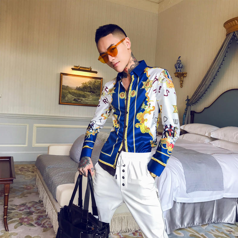 Royal Blue Thirsty Shirts Baroque Luxury Men of Vintage Printed Clothes Men's Dresses From Back Party 9dz1
Royal Blue Thirsty Shirts Baroque Luxury Men of Vintage Printed Clothes Men's Dresses From Back Party 9dz1