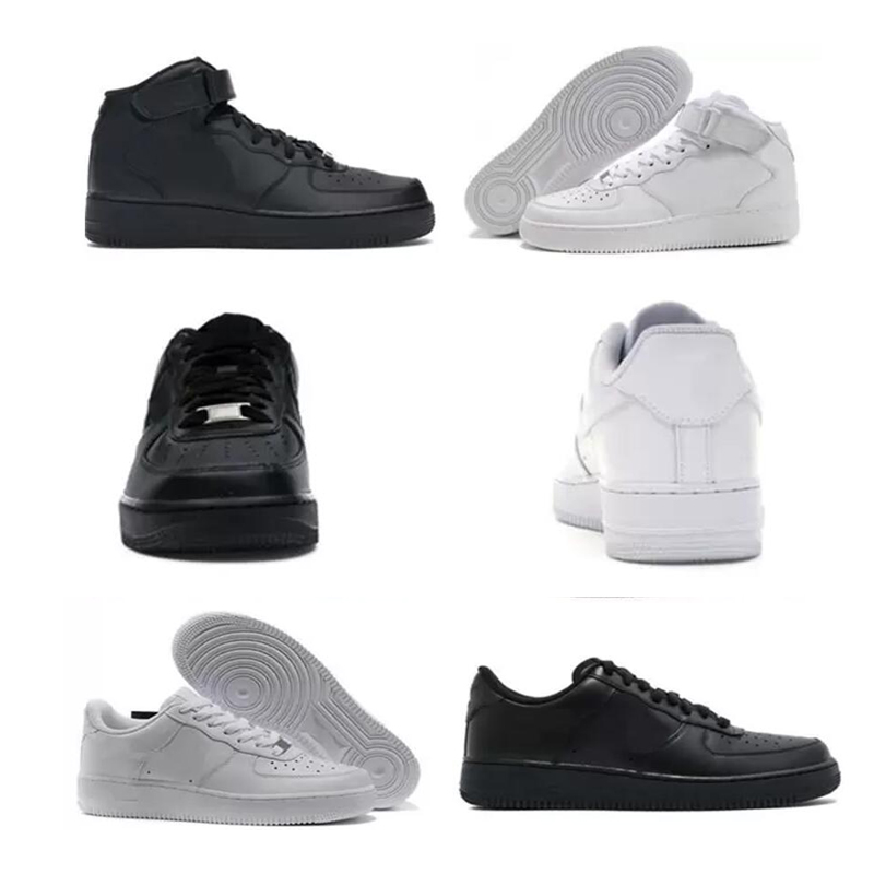 Shadow Airforce 1 Running Shoes Sneakers Platform Shoes Aura White Black Low Hi…