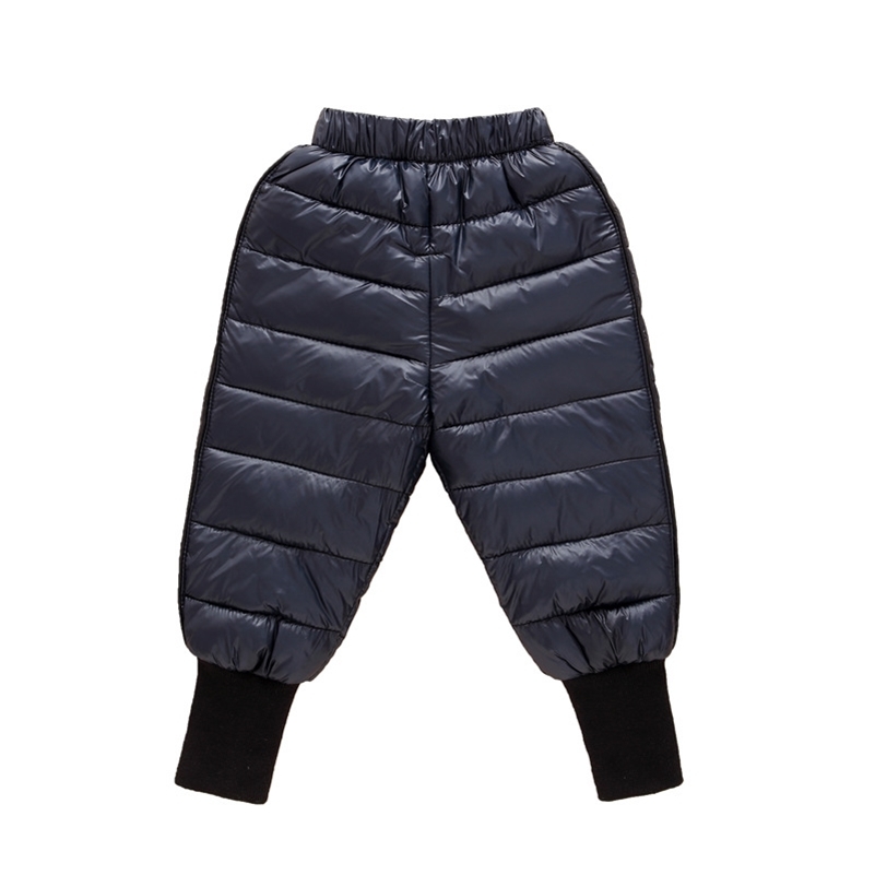 Winter Baby Boys Girls Leggings Children Pants Cotton-Padded Down Pant Toddler Thicken Warm Pants Kids Trousers 1 2 3 4 5 6 Year 210306