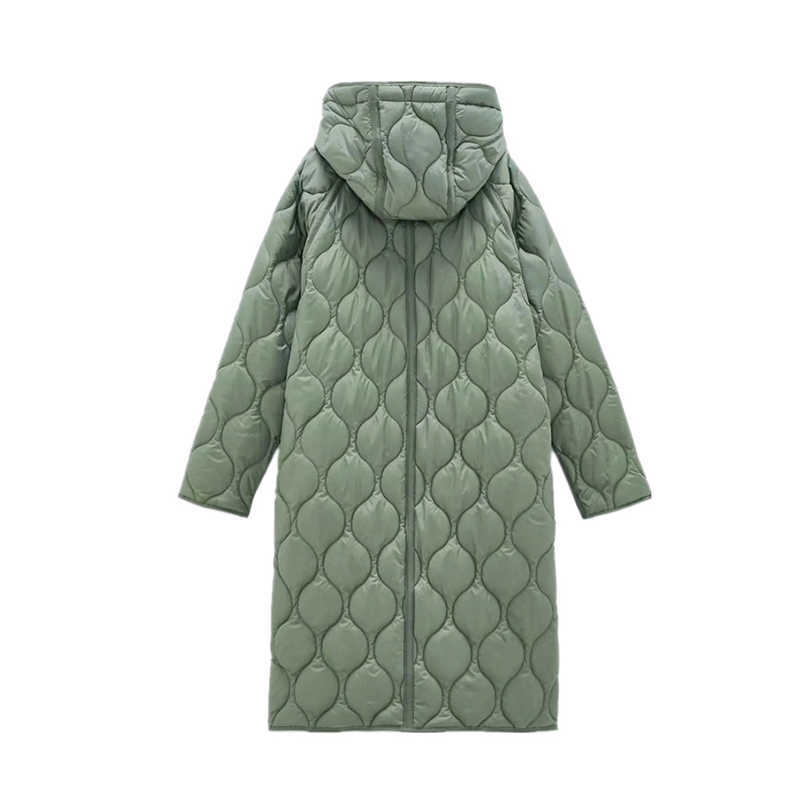 HWLZLTZHT Winter Vintage Women's Parka Warm Jacket Coat Casual Hooded Overcoats Female Loose Long Outwear Windbreaker 211013