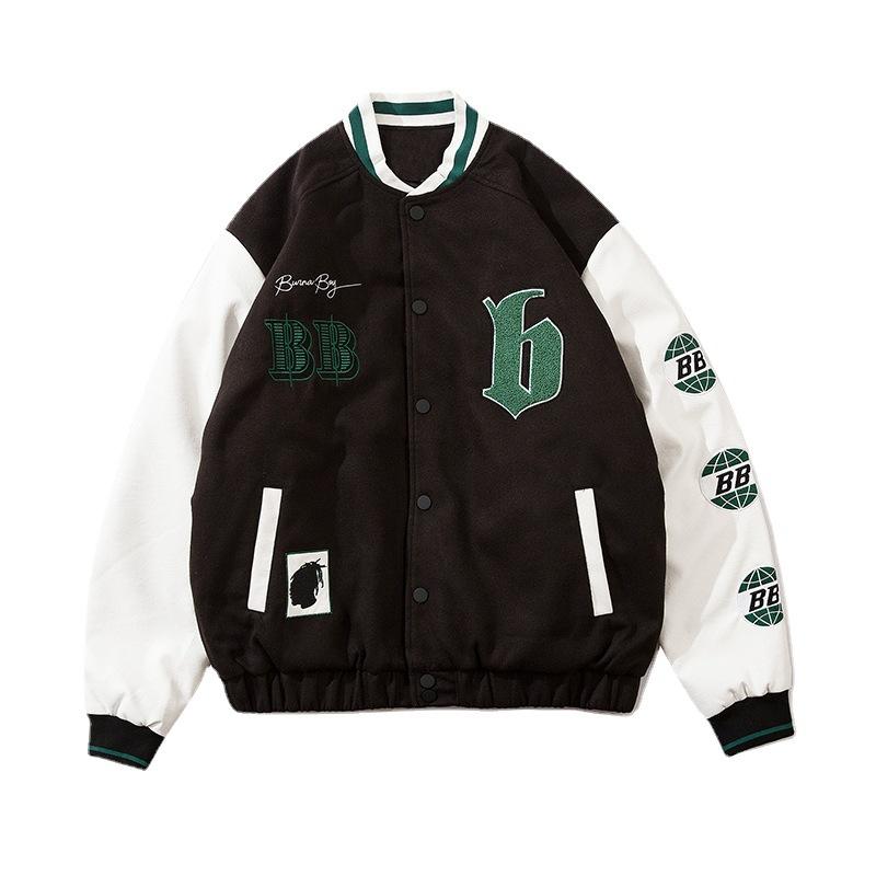 Men's Jackets Vintage American Fashion Autumn Baseball Uniform Men Streetwear Letter Embroidery Varsity Jacket Unisex Loose Casual Bomber Co
