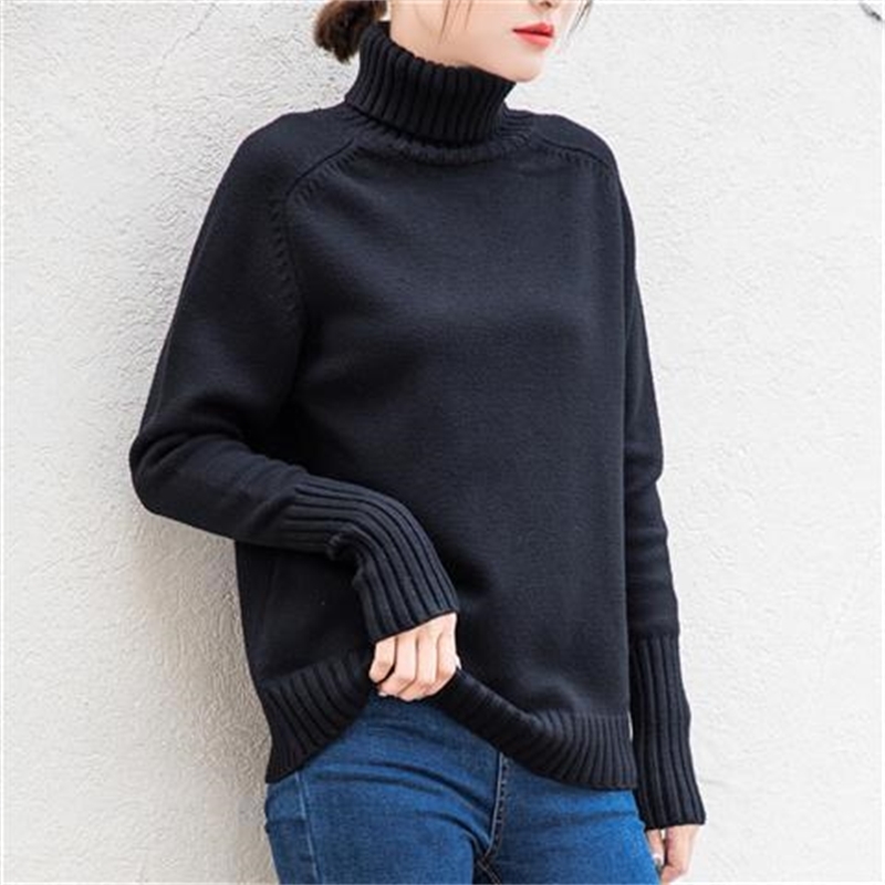 Women Turtleneck Knitted Sweater Autumn Winter Korean Loose Long Sleeve Pullover Warm Soft Female Bottoming Jumper Knitwear 210526, White
Women Turtleneck Knitted Sweater Autumn Winter Korean Loose Long Sleeve Pullover Warm Soft Female Bottoming Jumper Knitwear 210526, White