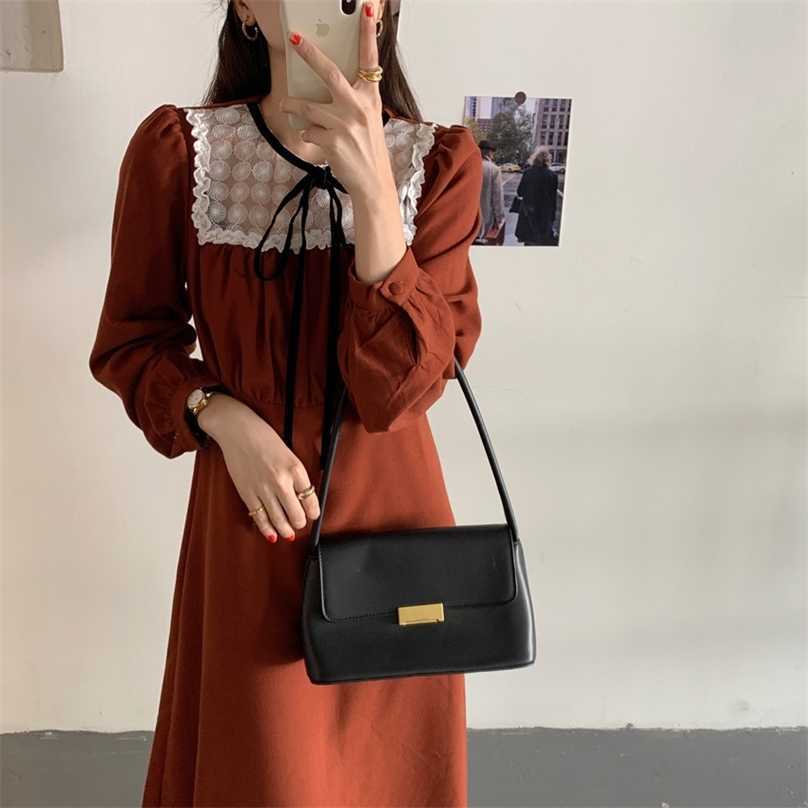 Elegance Lace Patchwork Stylish Bow Sweet Girls Brief Office Lady High Quality Women Long Dresses Vestidos 210525, Orange
Elegance Lace Patchwork Stylish Bow Sweet Girls Brief Office Lady High Quality Women Long Dresses Vestidos 210525, Orange