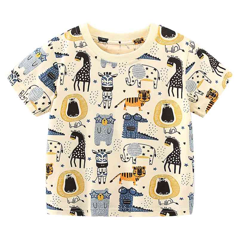 Summer 2 3 4 5 6 8 10 Years Children'S Clothing Cotton Tees Kids Cartoon Full Print Animal Short Sleeve T-Shirt For Boy 210701, Beige
Summer 2 3 4 5 6 8 10 Years Children'S Clothing Cotton Tees Kids Cartoon Full Print Animal Short Sleeve T-Shirt For Boy 210701, Beige