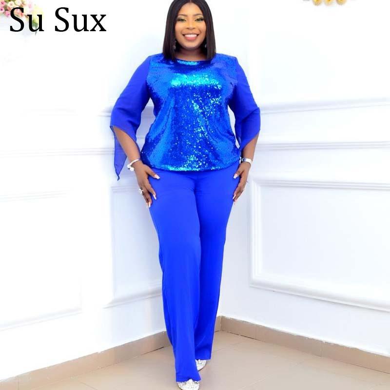 Women's Two Piece Pants Casual Sequins Pant Suits 2 Sets Womens Outfits Blue O Neck Patchwork Top Tracksuit Vestidos Female African 2021 Aut
Women's Two Piece Pants Casual Sequins Pant Suits 2 Sets Womens Outfits Blue O Neck Patchwork Top Tracksuit Vestidos Female African 2021 Aut