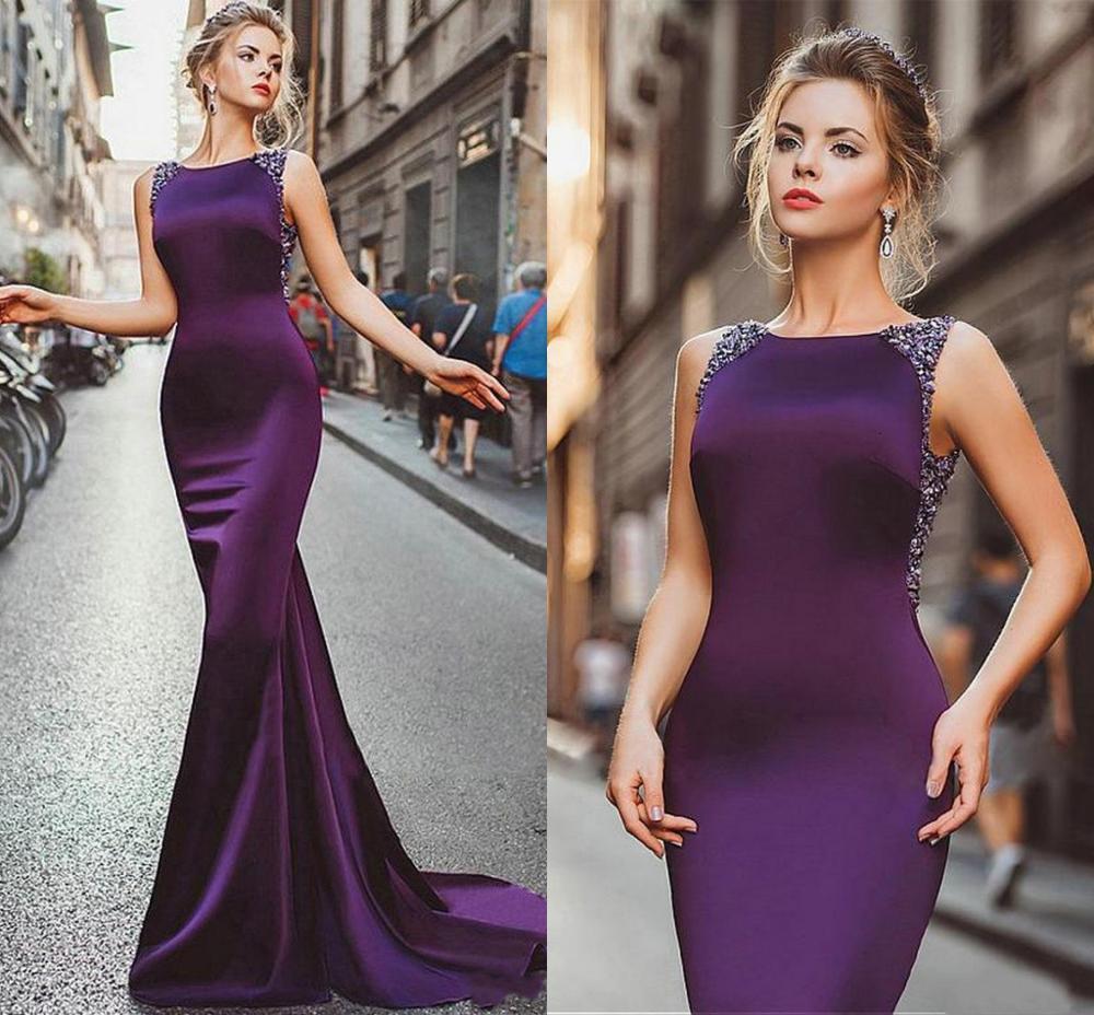 2021 Sexy Purple Fashion Satin Prom Gowns Vestido De Noiva Elegant Evening Party Es New Illusion Back Ulbv 
2021 Sexy Purple Fashion Satin Prom Gowns Vestido De Noiva Elegant Evening Party Es New Illusion Back Ulbv