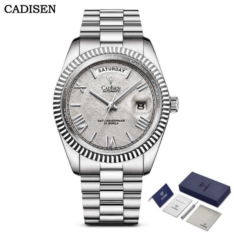 Wristwatches CADISEN Miyota Movement Men Mechanical Watch Day Date Luxury Automatic Wristwatch Sapphire Glass Full Steel Waterproof, Gold white
Wristwatches CADISEN Miyota Movement Men Mechanical Watch Day Date Luxury Automatic Wristwatch Sapphire Glass Full Steel Waterproof, Gold white