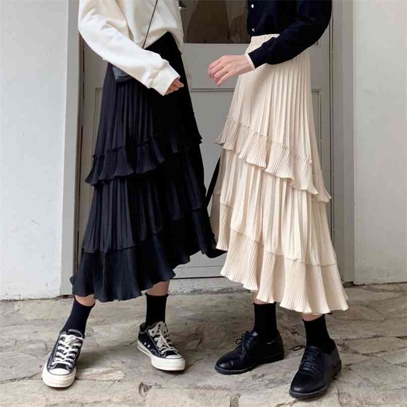 Beige White Fashion Korean Ruffle Midi Long A-line Skirt Women Casual Spring Summer High Waist Irregular All-match Skirts Female 210629
Beige White Fashion Korean Ruffle Midi Long A-line Skirt Women Casual Spring Summer High Waist Irregular All-match Skirts Female 210629