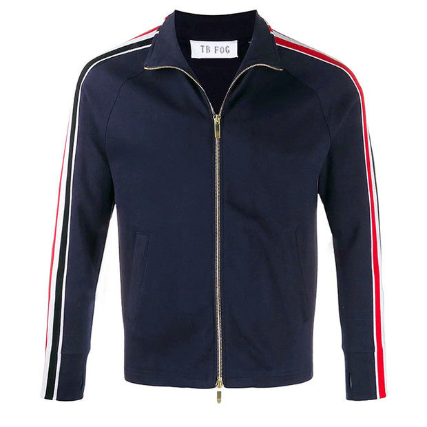 men tb double side webbing stitching striped cotton zipper sports cardigan sweater jacket hoodies 2021, As pictures
men tb double side webbing stitching striped cotton zipper sports cardigan sweater jacket hoodies 2021, As pictures