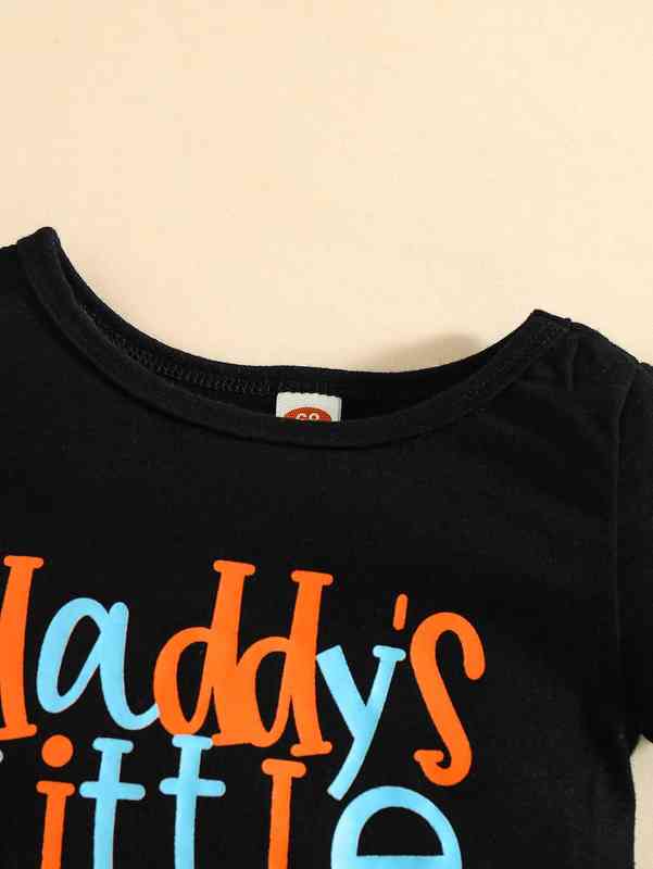 Baby Letter Graphic Tee And Geo Print Shorts SHE