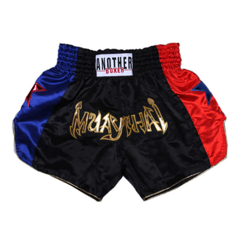 Kickboxing Muay Thai Shorts - Breathable Polyester Boxing Trunks for Men & Women, Lightweight Grappling Sanda Shorts with Crystal Decoration