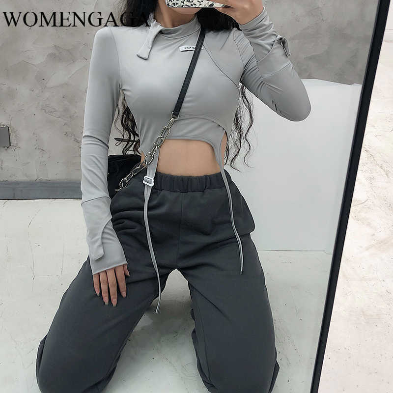 WOMENGAGA Design Sense Fake Two-piece Turtleneck Navel Short Sexy Tight Full Sleeve Tassel Bow Autumn Tops T-shirt Z1JJ 210603, Silver gray
WOMENGAGA Design Sense Fake Two-piece Turtleneck Navel Short Sexy Tight Full Sleeve Tassel Bow Autumn Tops T-shirt Z1JJ 210603, Silver gray