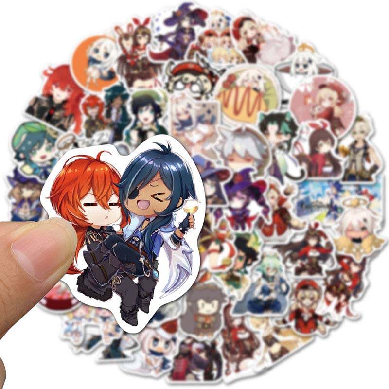 50pcs/Lot Cartoon Waterproof Sticker Open World Game Stickers For Laptop Motorcycle Skateboard Car Travel Phone Cute Characters Decal